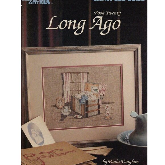 Cross Stitch Leisure Arts Long Ago Count Leaflet 683 Paula Vaughan Trunk Antique - Picture 3 of 3